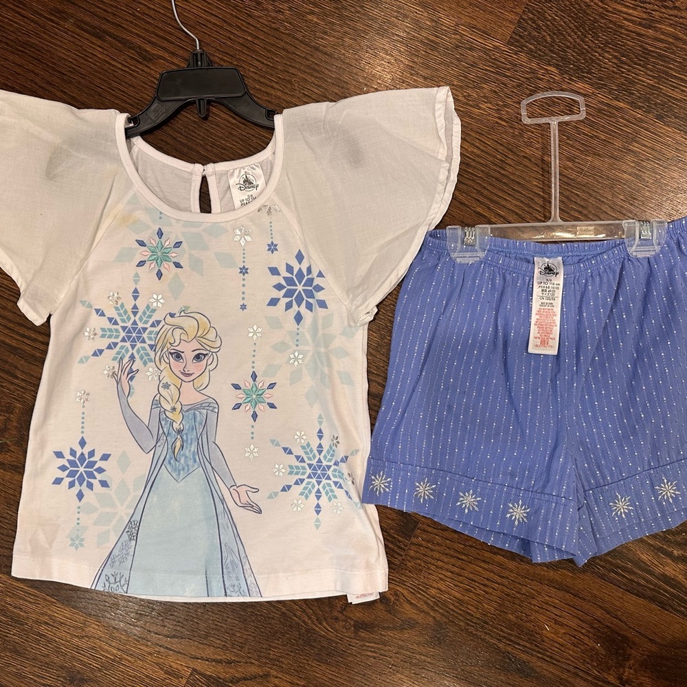 Disney brand Frozen Elsa shirt/short set